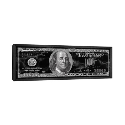 Hundred Dollar Bill - Panoramic Painting on Canvas