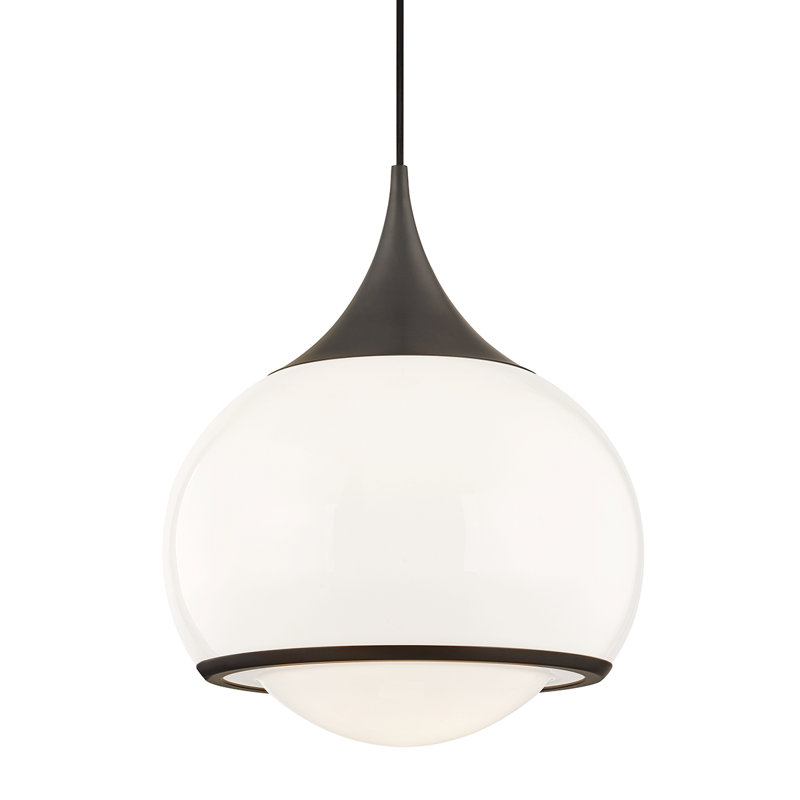 Kegan 1 - Light Single Pendant, 17.25" H x 14" W x 14" D, Old Bronze