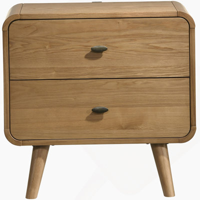 Table de chevet 2 tiroirs Light Ash