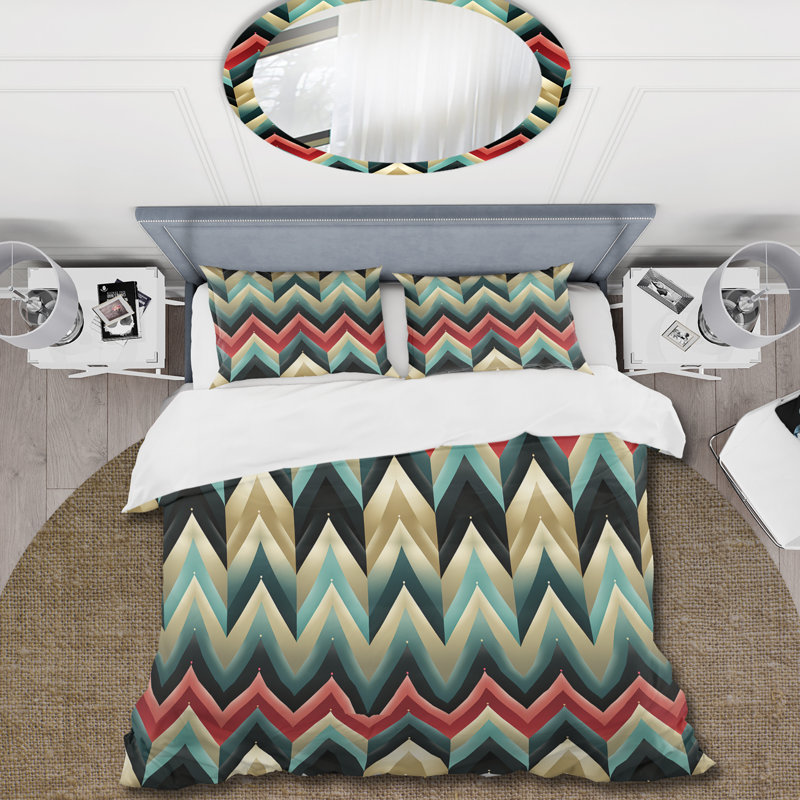 Ensemble de housse de couette multicolore Glamour Opulence, Housse de couette simple + 1 taie décorative stan
