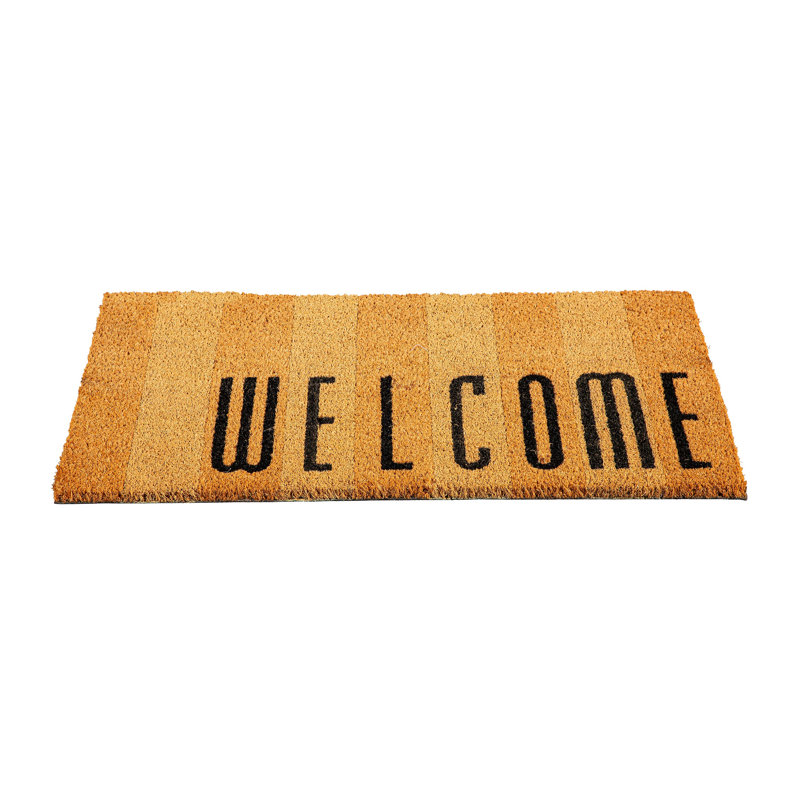 Welcome Striped Mat