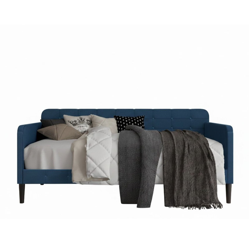 Granli Upholstered Velvet Daybed, Navy