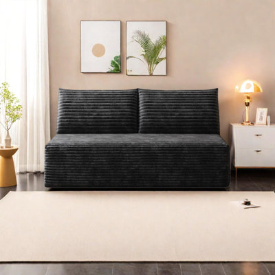 Modern Modular Couch with Deep Seats, Upholstered Sofa, No Assembly