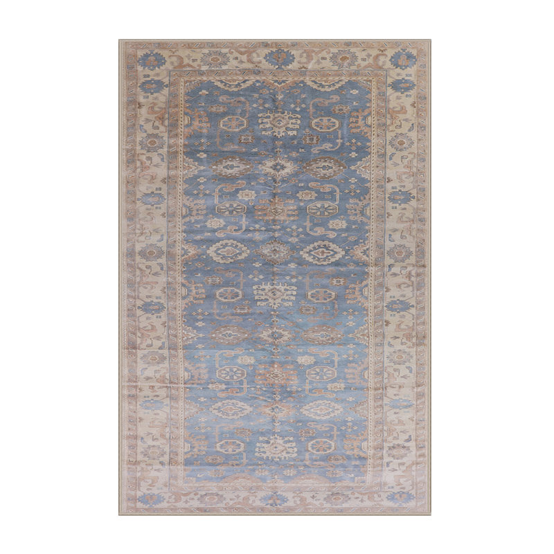 Tapis oriental brun / beige / bleu Asbed, Tapis de couloir 2 pi x 5 pi
