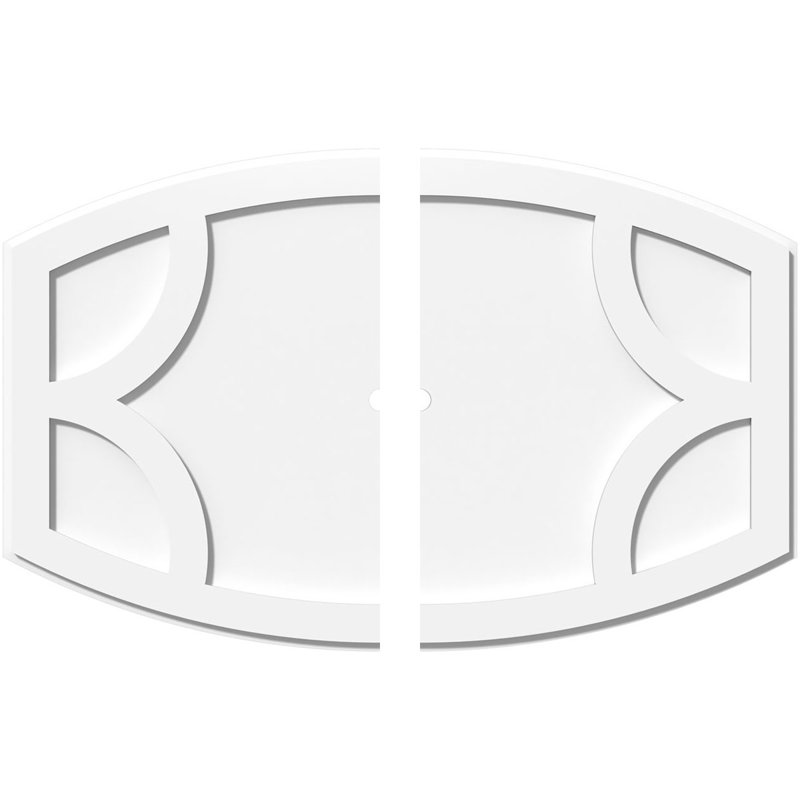 Médaillon de plafond contemporain en PVC de qualité architecturale Kailey, H 1 po x l 34 po x P 22,625 po