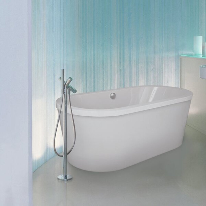Estee 66'' L Freestanding Soaking Bathtub, White