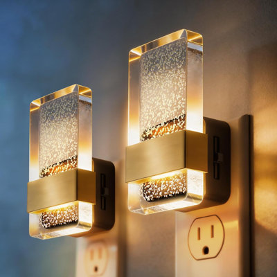 LED Night Lights Plug Into Wall [2 Pack], 0-100LM Dimmable Nightlight