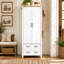 Armoire-penderie 2 portes de 31,5 po de largeur avec tringle, 2 tiroirs et 6 crochets latéraux