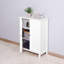 Armoire de plancher de salle de bain blanche à double porte avec tablette réglable - améliore l'organisation dans et au-delà de l'armoire