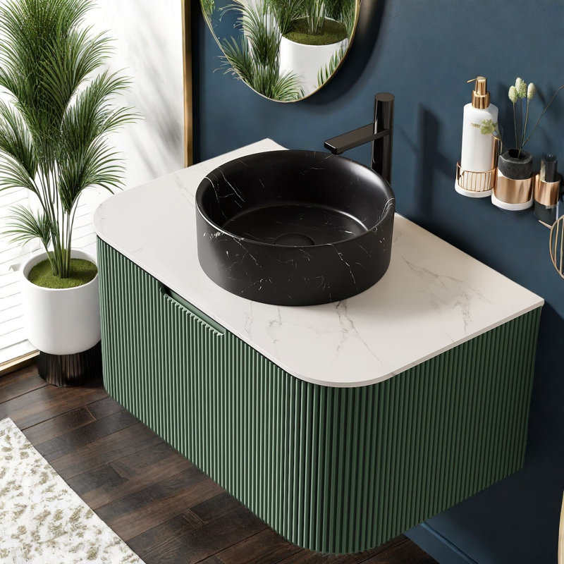 Meuble-lavabo moderne (avec meuble-lavabo et lavabo) avec rangement