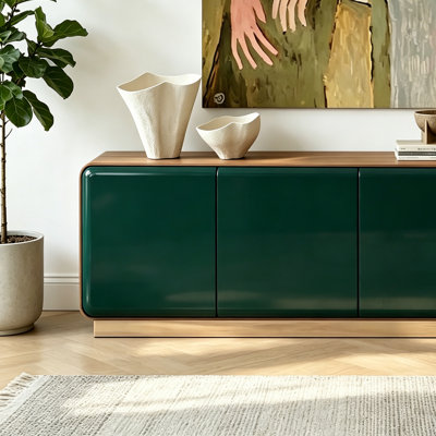 Meuble télé simple et tendance vert