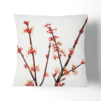 Red Maple Square Throw Cushion