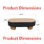 Table basse elliptique moderne de 43,7 po avec rangement dissimulé et plateau amovible, placage de bois massif noir et noyer-1623594434