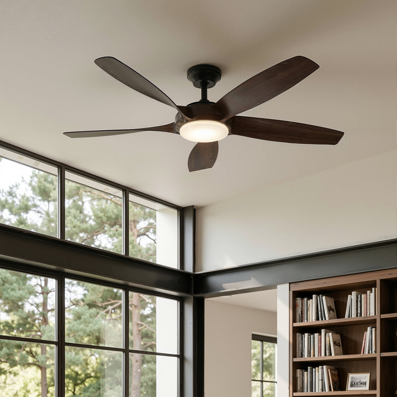 54'' Dimmable Ceiling Fan With Lights And Remote Control, 3CCT Reversible DC Motor, 6-Speed Timer Ceiling Fan