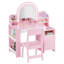 Ensemble de coiffeuse pour enfants 2 en 1 avec miroir et lumières DEL-1303037142
