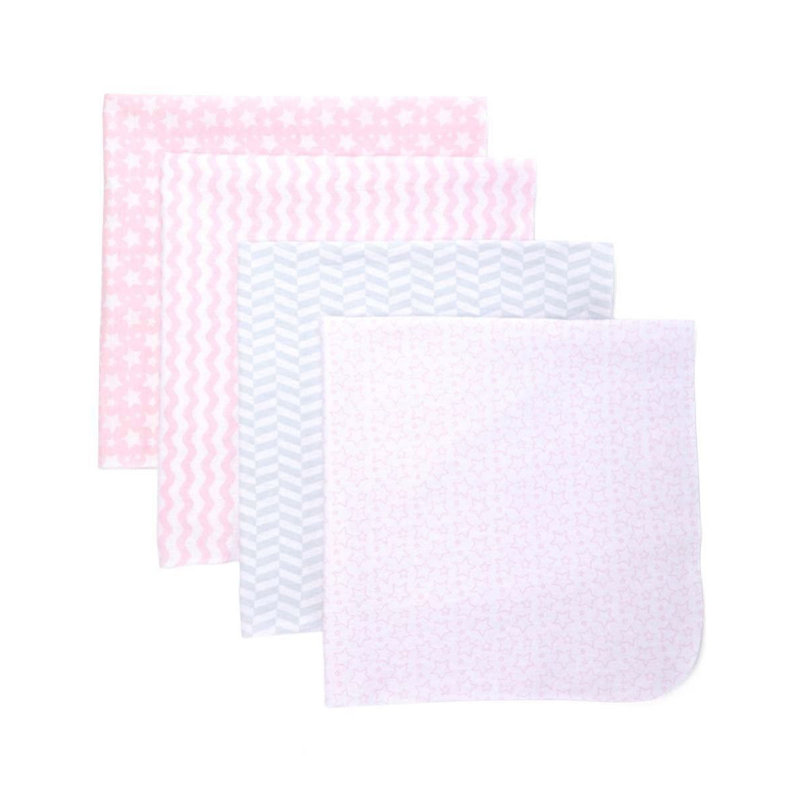 Couvertures pour bébé (paquet de 4) - rose