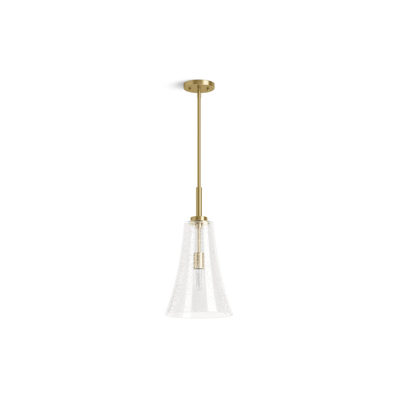 Simplice 14 In. Pendant, Brushed Moderne Brass, 63.68" H x 10" W x 10" D