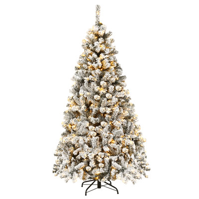Lighted Artificial Pine Christmas Tree