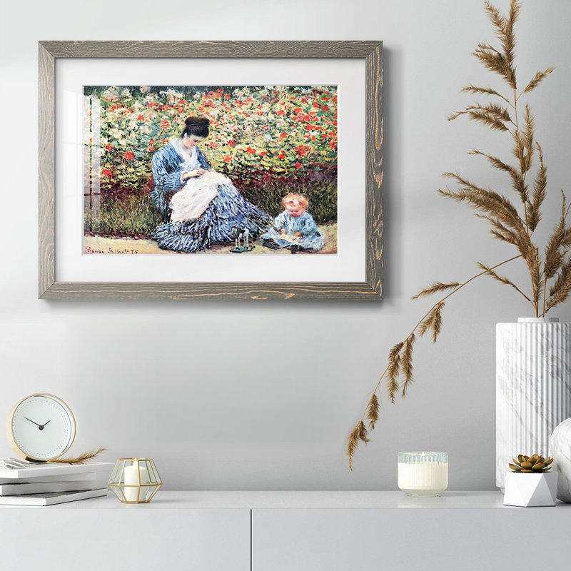 Madame Monet et son enfant par Monet, Gris, H 28 po x l 42 po x P 1,5 po