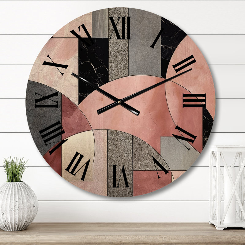 Horloge murale surdimensionnée rose, Petit