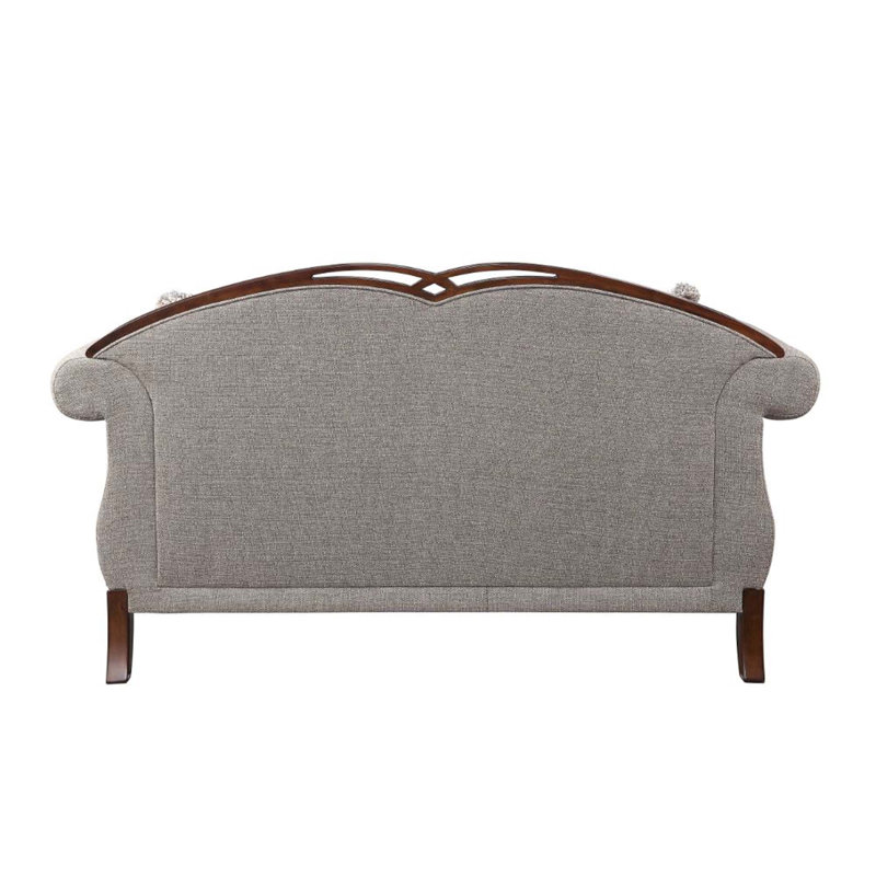 Canapé à accoudoirs roulés Kaelan, Grey Fabric