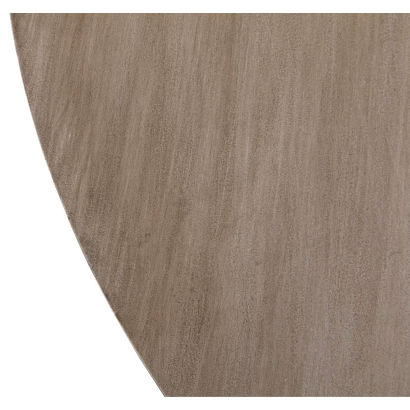 Erica Round Solid Wood Dining Table, Gray Wash