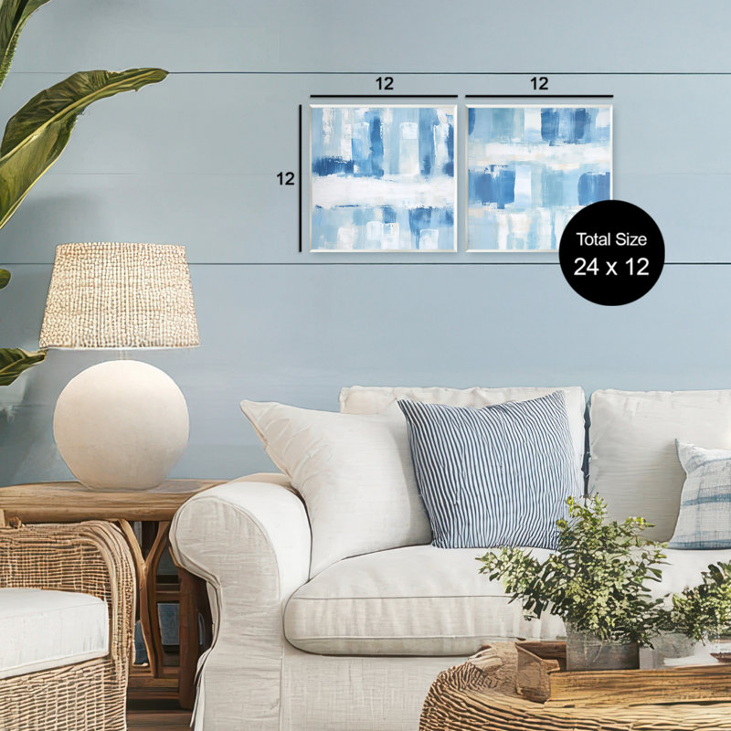 Soft Blue Visionaries 2pc Wall Plaque Set, design by Irena Orlov