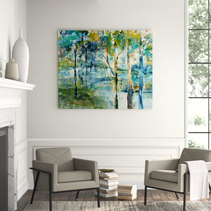 Summer Getaway Painting by Jodi Maas, 47" H x 56" W x 1.5" D, Brush Gel