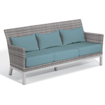 Canapé de patio avec coussins Saleem