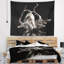 Tapisserie de pieuvre en argent Abstract-28505806