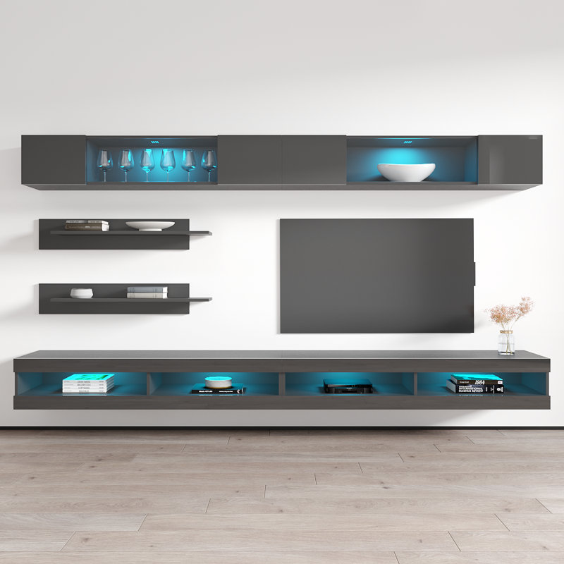 Meuble audio-vidéo Fly 126, Gris