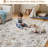 9'X12' Vintage Floral Washable Area Rugs Non Slip Low Pile Beige-118624900