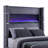 Queen Bed Frame, Haven Grey Upholstered Design