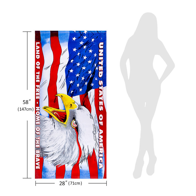 Serviette de plage 100% coton, douce et à séchage rapide, serviette de piscine légère, parfaite pour le camping, les voyages, la plage et la natation (28 po x 58 po)
