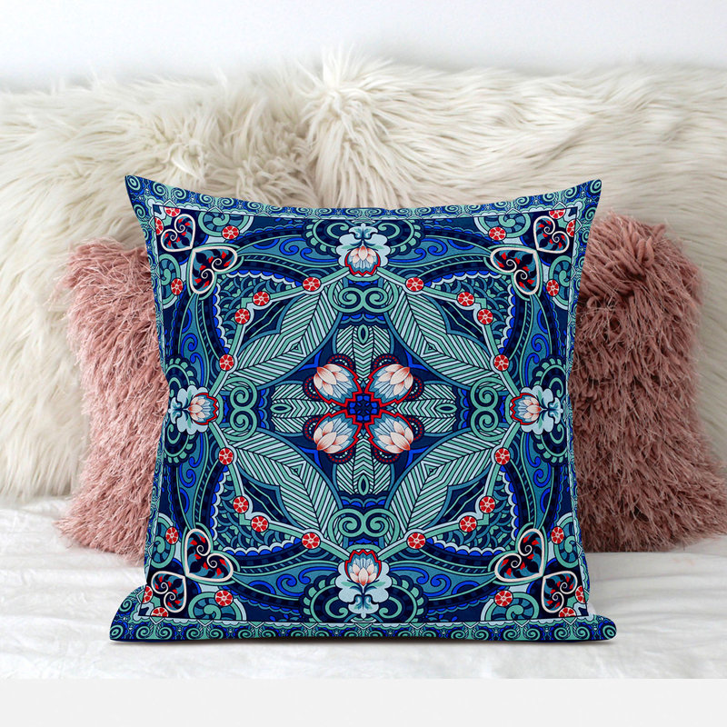 Polyester Throw Square Pillow Cover & Insert, 16" x 16" 