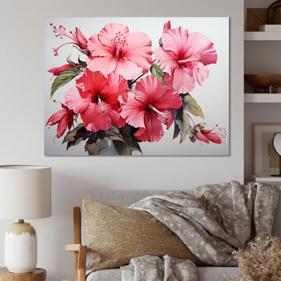 Hibiscus rose, rêve minimaliste I