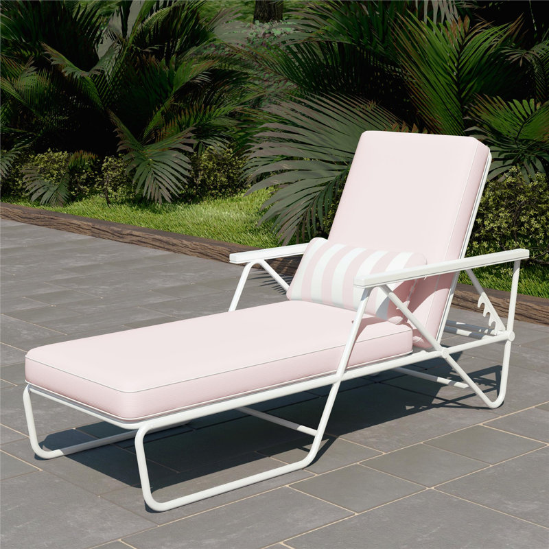 Maurese 212.1cm Long Reclining Single Chaise with Cushions