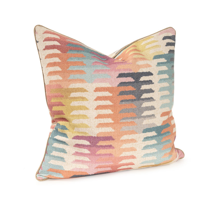 Oreiller en polyester 24 x 24 Navajo, Polyester, Carré 24 po