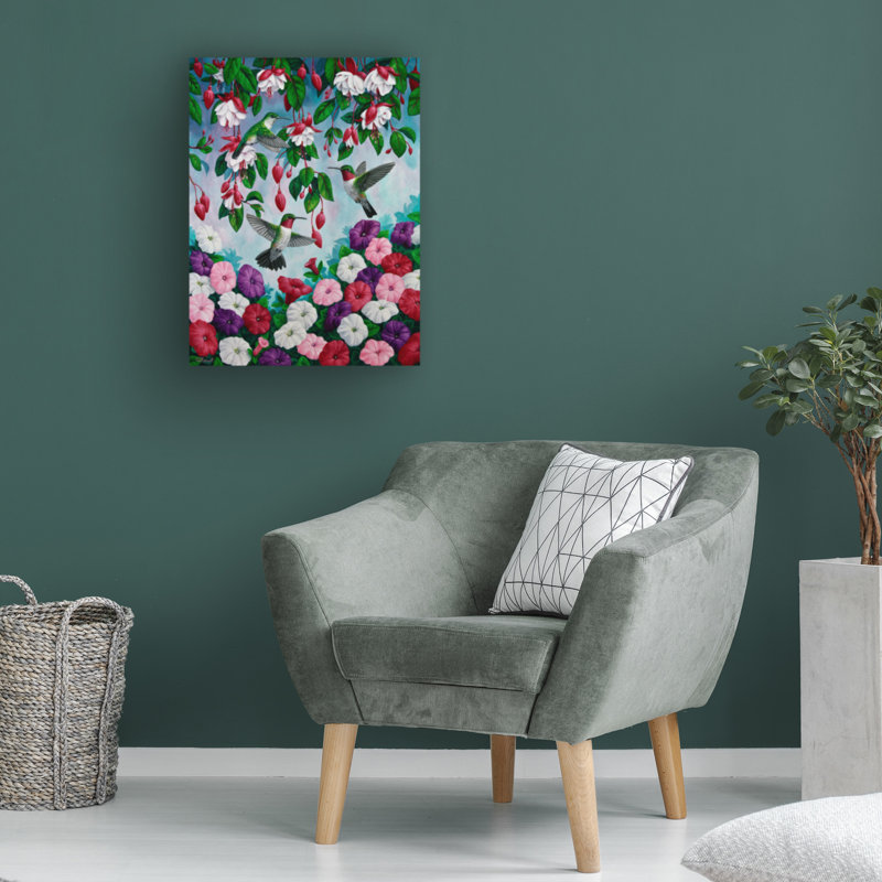 Crista Forest Hummingbird Heaven Canvas Art, H 19 po x l 14 po