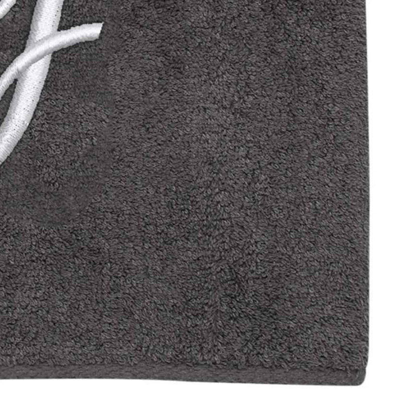 Winston Porter Granite/Silver Script Monogram Bath Towel Letter F