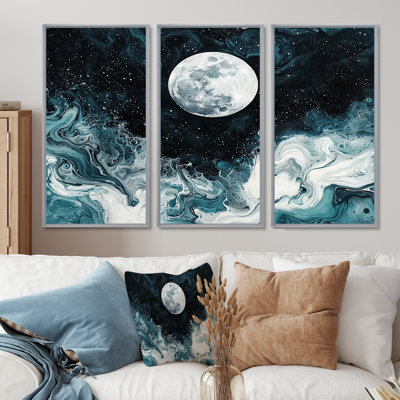 Ensemble de salon Luminous Dream Of Moon Landscape II - Full Moon