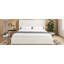 Base de lit grand format avec cadre, lit tapissier avec tête de lit Cloud, pieds et lattes en bois massif, aucun sommier requis, blanc-1732615753