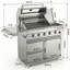 Ensemble d'îlot de cuisine extérieur modulaire de 46 po avec barbecue à 6 brûleurs en acier inoxydable Brixx-128942284