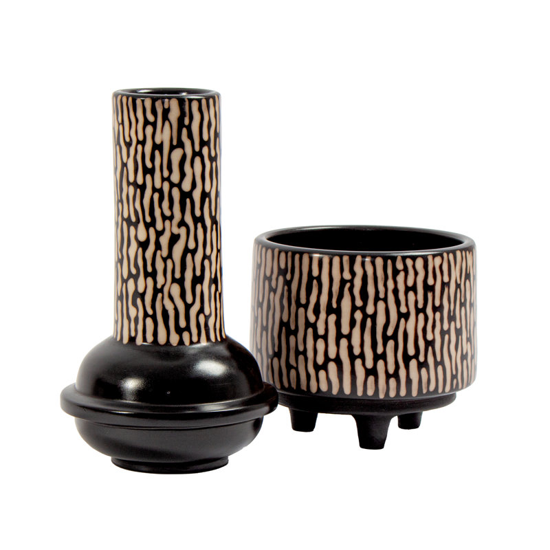 Vase Ofelia - noir moyen