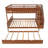 Full XL over Queen Bunk Bed with Storage Shelves and Staircase,Trundle and LED Light,Walnut-2074409969