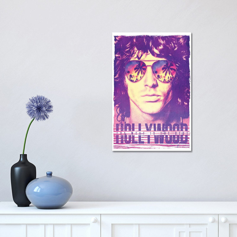 Jim Morrison, Hollywood Life - Publicité imprimée, Toile tendue, Aucun mat, H 18 po x l 12 po x 1,5 po