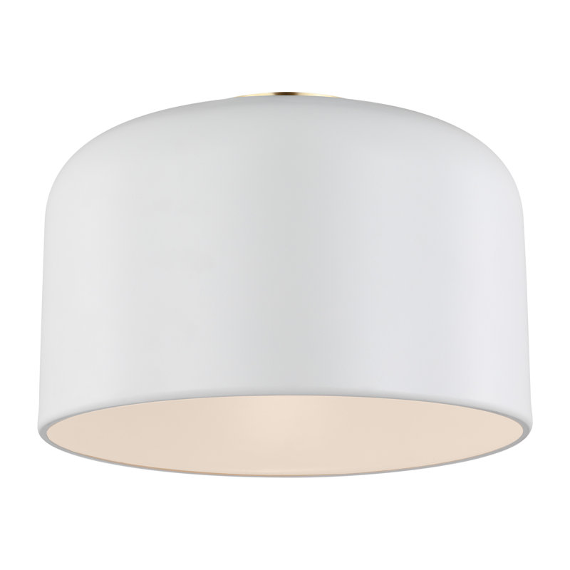 1 - Light Flush Mount, Matte White, 7" H x 10.75" W x 10.75" D