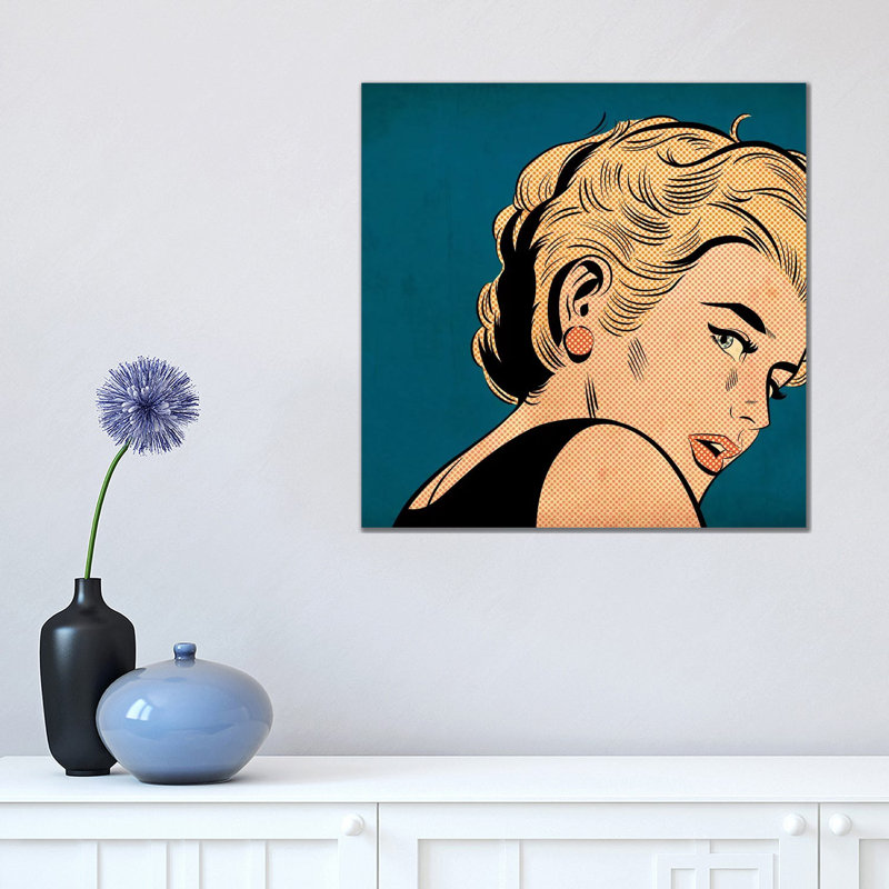 Girl With Red Earring by Joseph McDermott - Print on Canvas, Wrapped Canvas, 45.72 cm H x 45.72 cm W x 1.91 cm D
