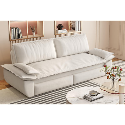 73.2"queen Pull Out Sofa Bed,3-in-1 Convertible Sleeper Sofa,multi-functional Velvet Loveseat Bed