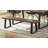 Huerres Live Edge Dining Bench Grey Sheesham And Black